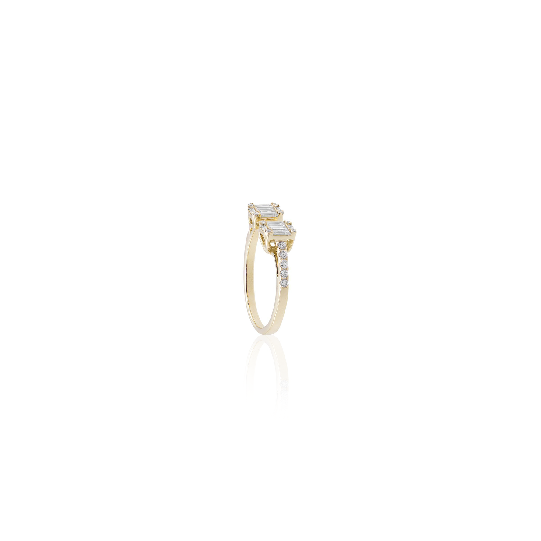 Diamond Double Square Ring