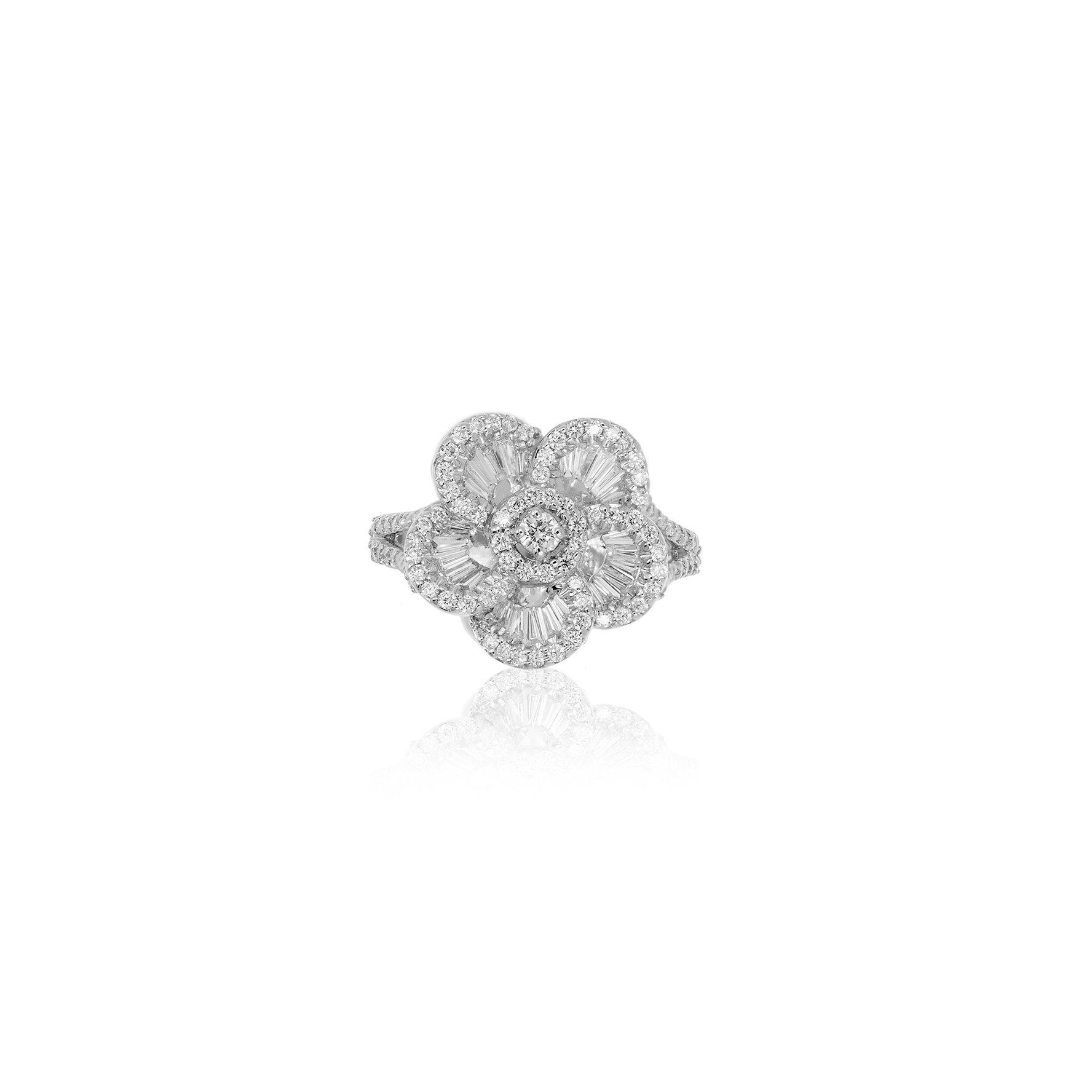 Diamond Flower Ring