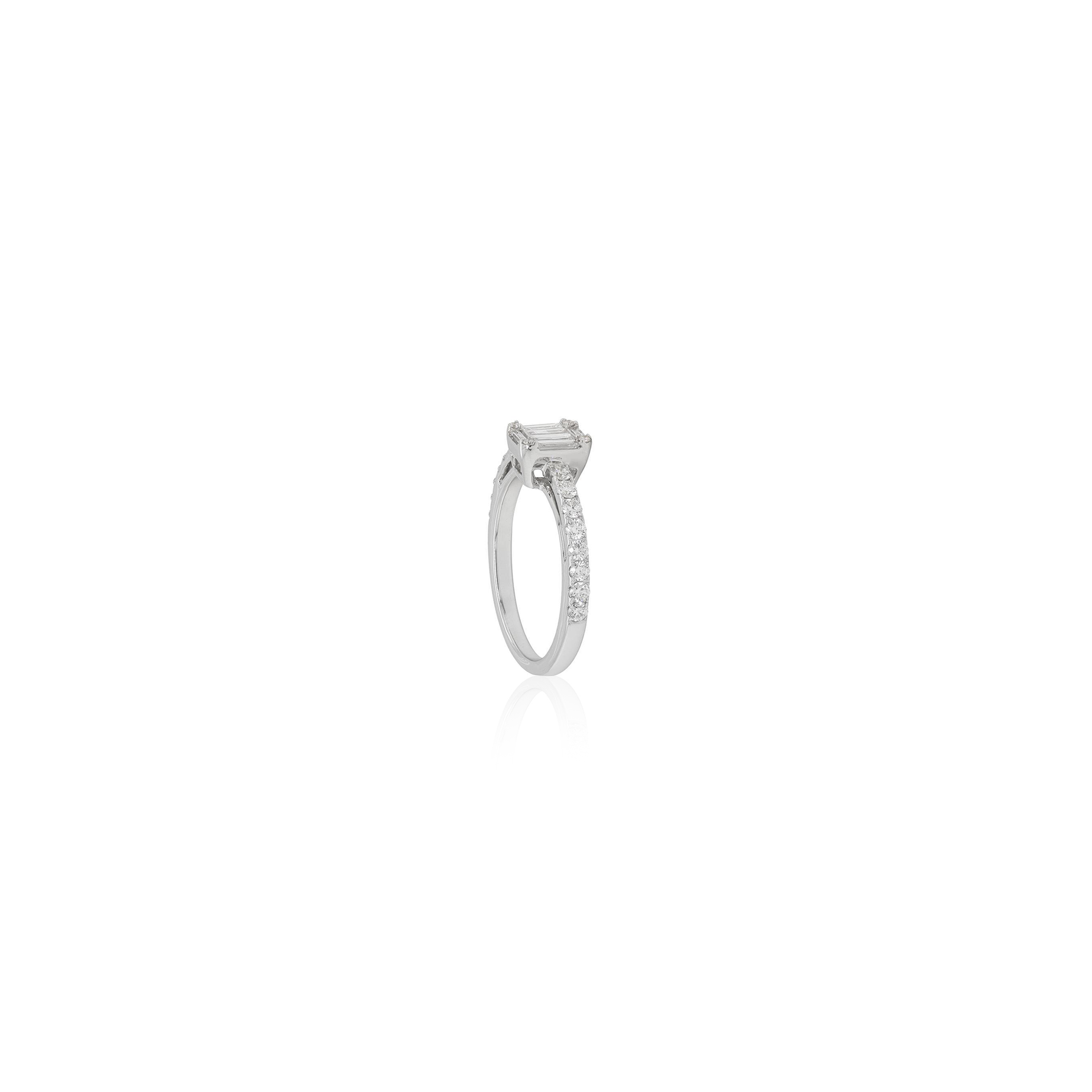 Square Cut Engagement Ring