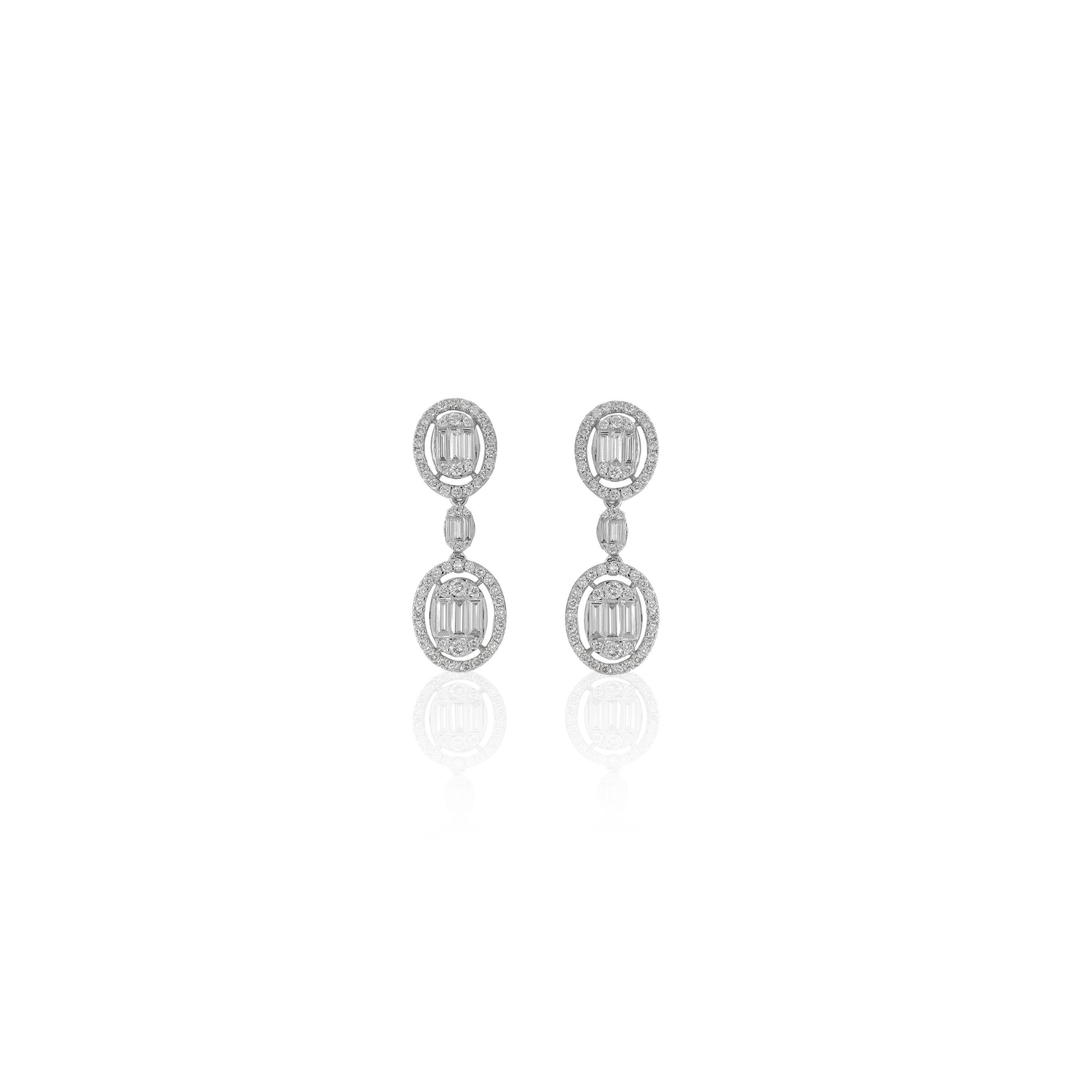 Classic Diamond Pendant Earrings