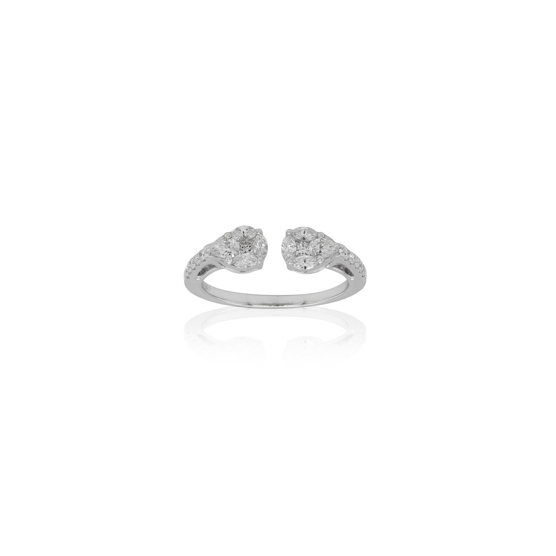 Double Pear Diamond Ring