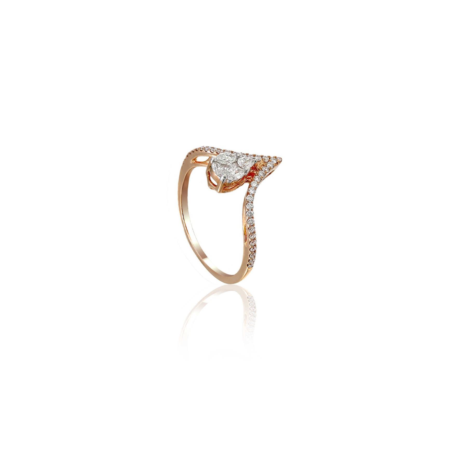 Diamond Leaf Ring