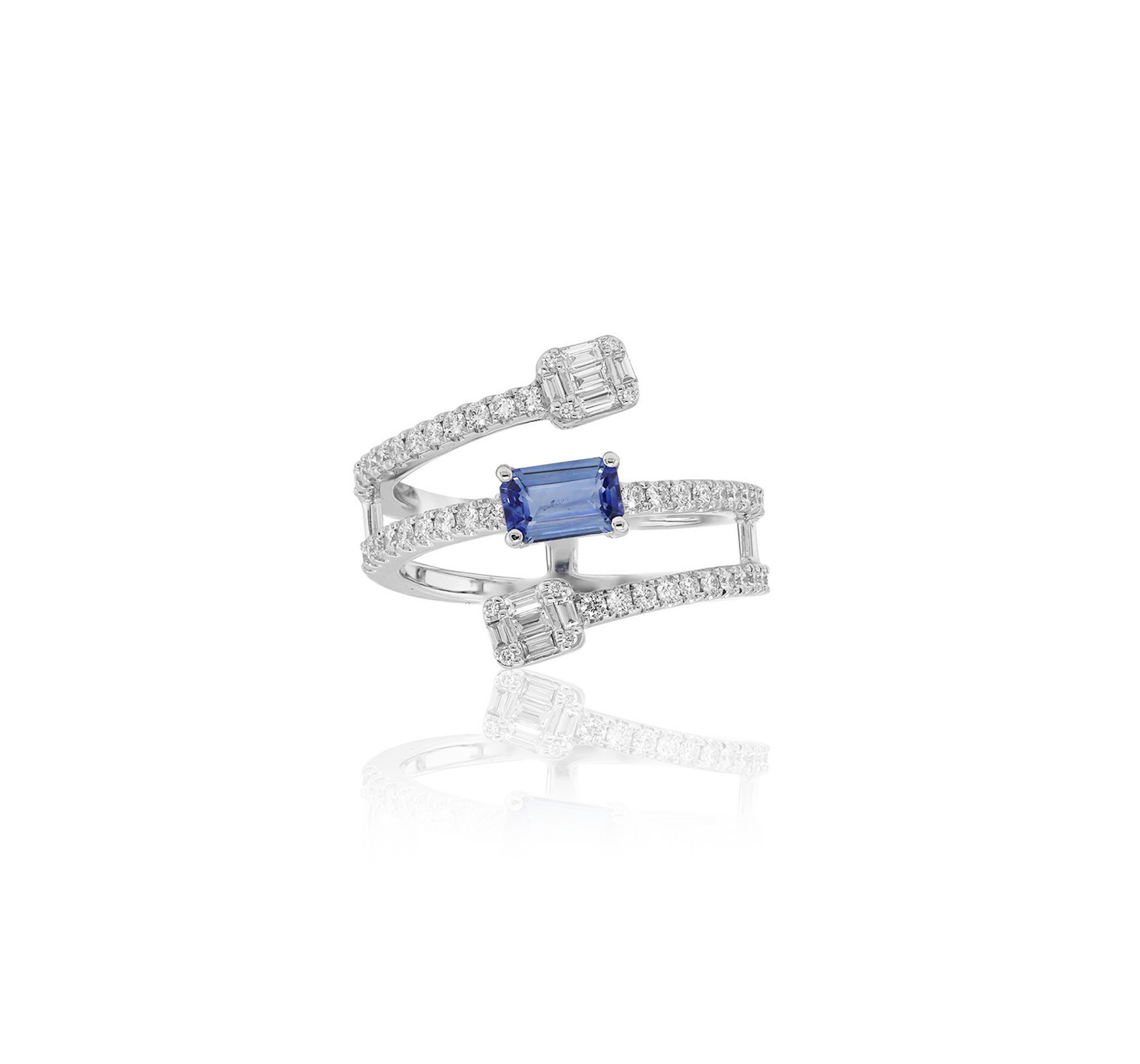 Trio Sapphire Diamond Ring