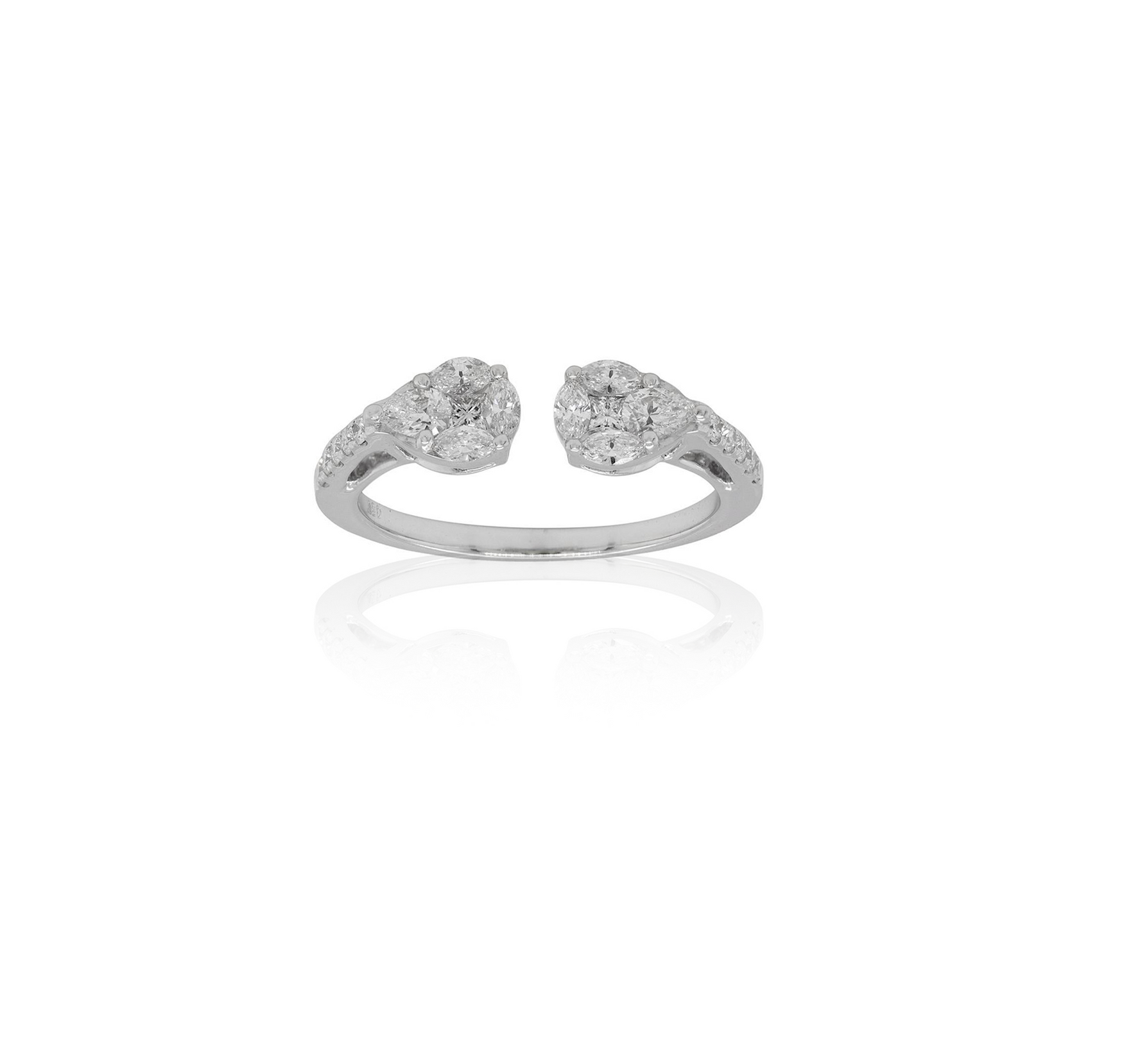 Double Pear Diamond Ring