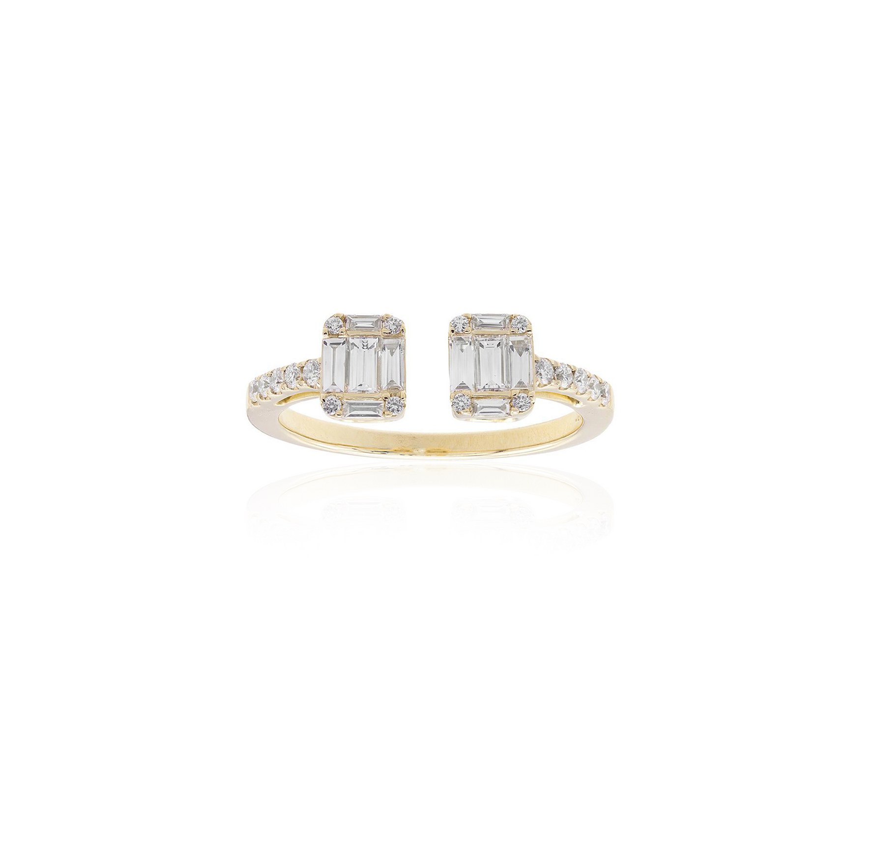 Diamond Double Square Ring