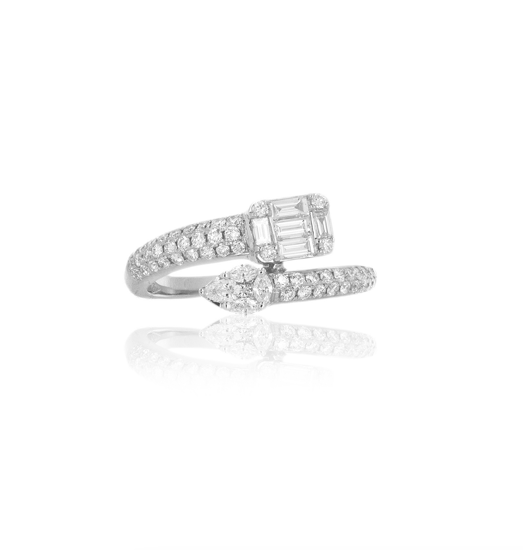 Diamond Wrap Ring - White Gold