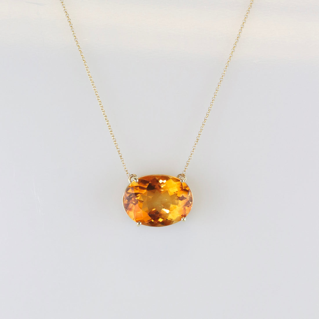 Citrine Necklace - 18K Yellow Gold