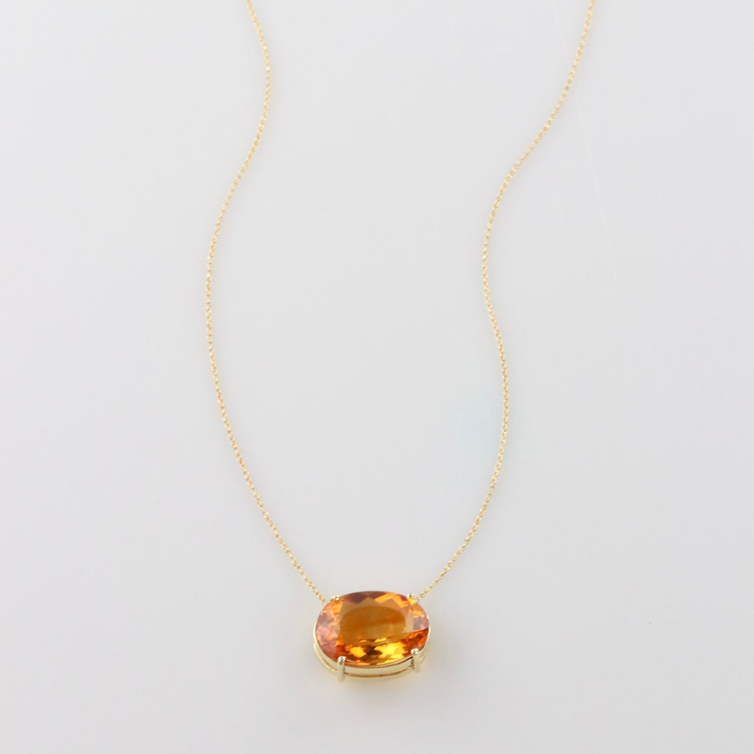 Citrine Necklace - 18K Yellow Gold