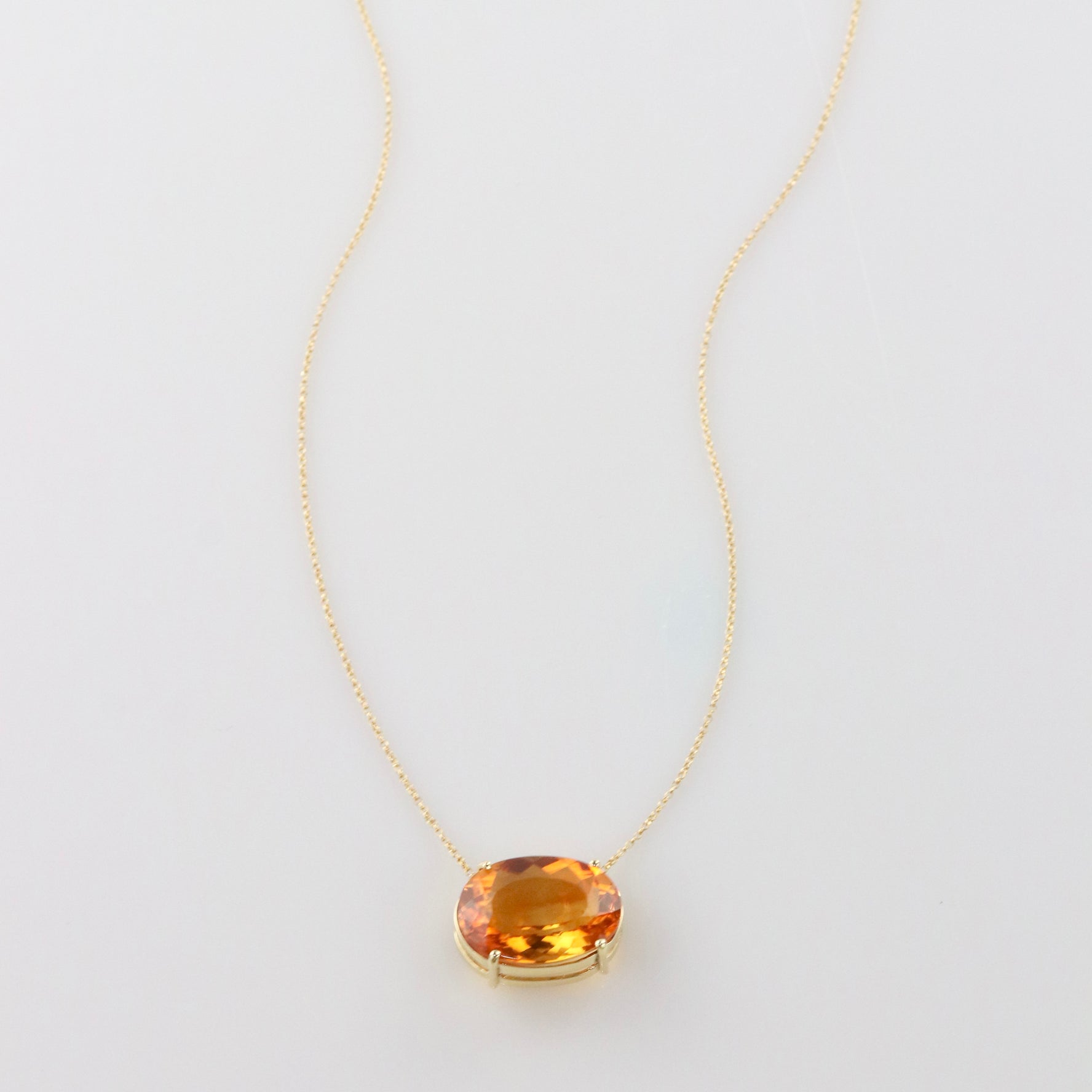 Citrine Necklace - 18K Yellow Gold