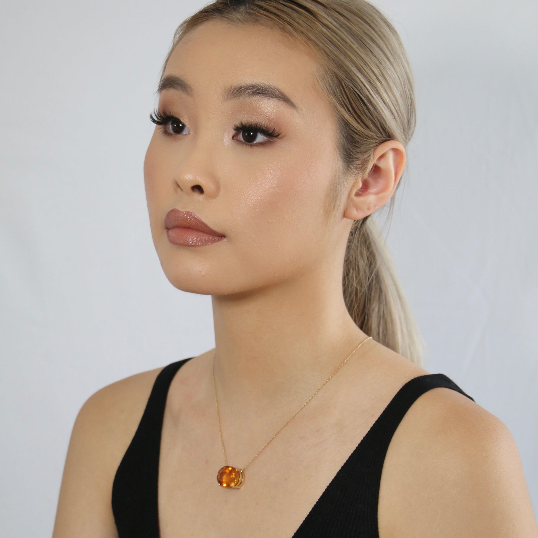 Citrine Necklace - 18K Yellow Gold