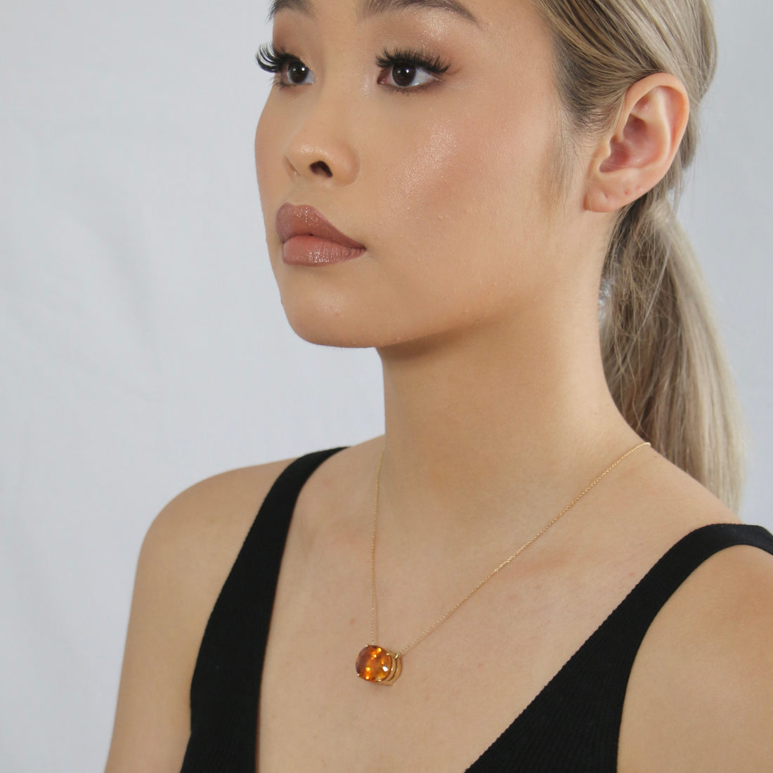 Citrine Necklace - 18K Yellow Gold